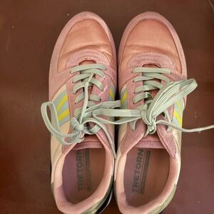 Tretorn Women's Pink and Yellow Sneakers
